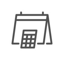 Calculation and accounting related icon outline and linear vector. vector