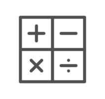 Calculation and accounting related icon outline and linear vector. vector