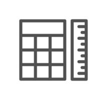 Calculation and accounting related icon outline and linear vector. vector