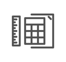 Calculation and accounting related icon outline and linear vector. vector