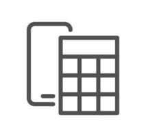 Calculation and accounting related icon outline and linear vector. vector