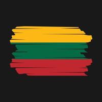 Lithuania Flag Brush Vector