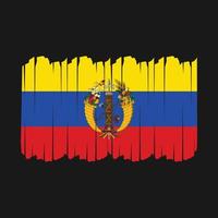 pinceladas de bandera de colombia vector