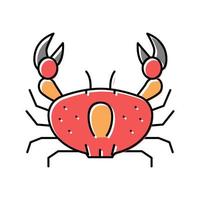 crab ocean color icon vector illustration