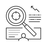 target market research line icon vector illustration