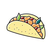 ilustración de vector de icono de color de comida mexicana