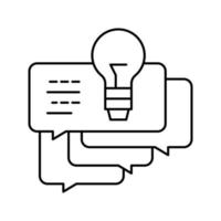 idea for ask customers about service line icon vector illustration