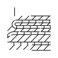ilustración de vector de icono de línea de piso cálido