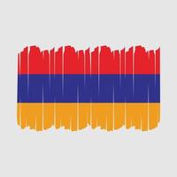 trazos de pincel de la bandera de armenia vector