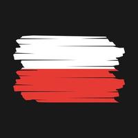 Poland Flag Brush Vector