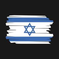 vector de pincel de bandera de israel