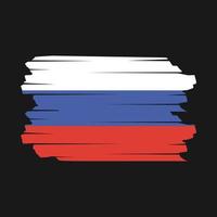 vector de pincel de bandera de rusia