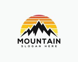 Mountain logo design vector. outdoor adventure. Vector graphic for t shirt and other uses.