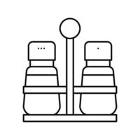 salt and pepper container set line icon vector illustration