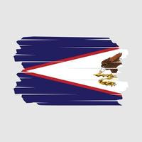 vector de pincel de bandera de samoa americana