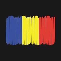 Romania Flag Brush Strokes vector