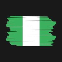 vector de pincel de bandera de nigeria