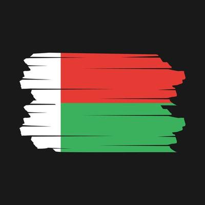 Madagascar Flag Brush Vector