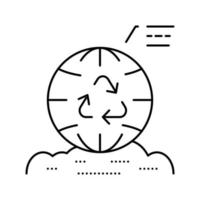 waste management line icon vector illustration