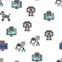 Robot Development And Industry vector seamless pattern