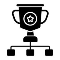 Filled design icon of trophy cup vector