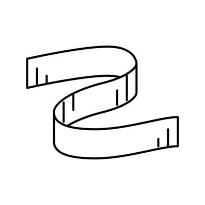 blank ribbon banner design line icon vector illustration