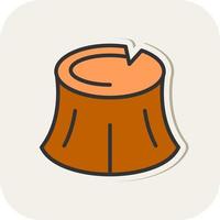 Woodstump Vector Icon