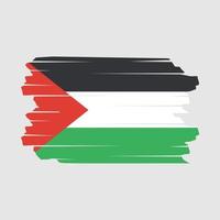 Palestine Flag Brush Vector