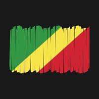 Congo Flag Brush Strokes vector