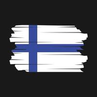 Finland Flag Brush Vector