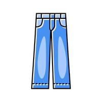 woman denim pants color icon vector illustration