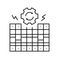 fuse box replacement line icon vector illustration