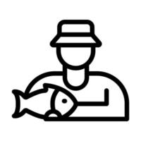 diseño de icono de pescador vector