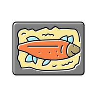 cooked seafood color icon vector illustration