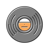 vinyl accessory for listening music color icon vector illustration