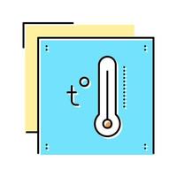 Ilustración de vector de icono de color de capa de conservación de temperatura