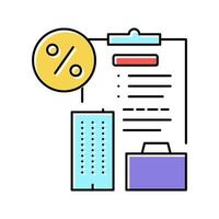 open own business loan color icon vector illustration