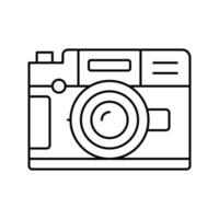 vintage photo camera line icon vector illustration