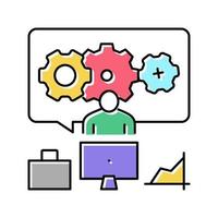 gear working process color icon vector illustration