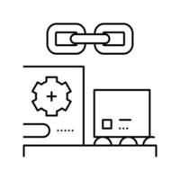 supply chain line icon vector illustration