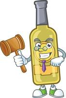 Champagne yellow bottle cartoon vector