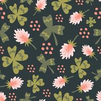 Clover seamless pattern vector