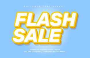 efecto de texto editable de venta flash vector