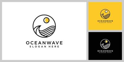 ocean wave logo vector design template