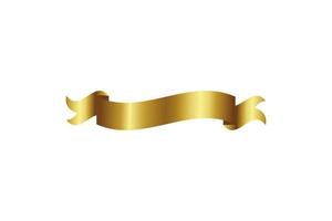 luxury gold reel ribbon badge illustration vector