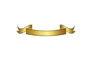 luxury gold reel ribbon badge illustration vector