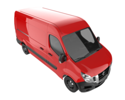 Cargo van isolated on transparent background. 3d rendering - illustration png