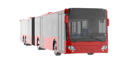 autobús urbano aislado sobre fondo transparente. Representación 3d - ilustración png