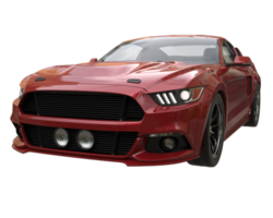 Muscle car isolated on transparent background. 3d rendering - illustration png