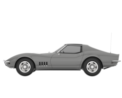 Muscle car isolated on transparent background. 3d rendering - illustration png